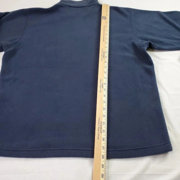 Columbia Fleece Sweater Unisex Medium Navy 1/2 Zip Mock Neck Pullover Outdoor - Picture 7 of 13